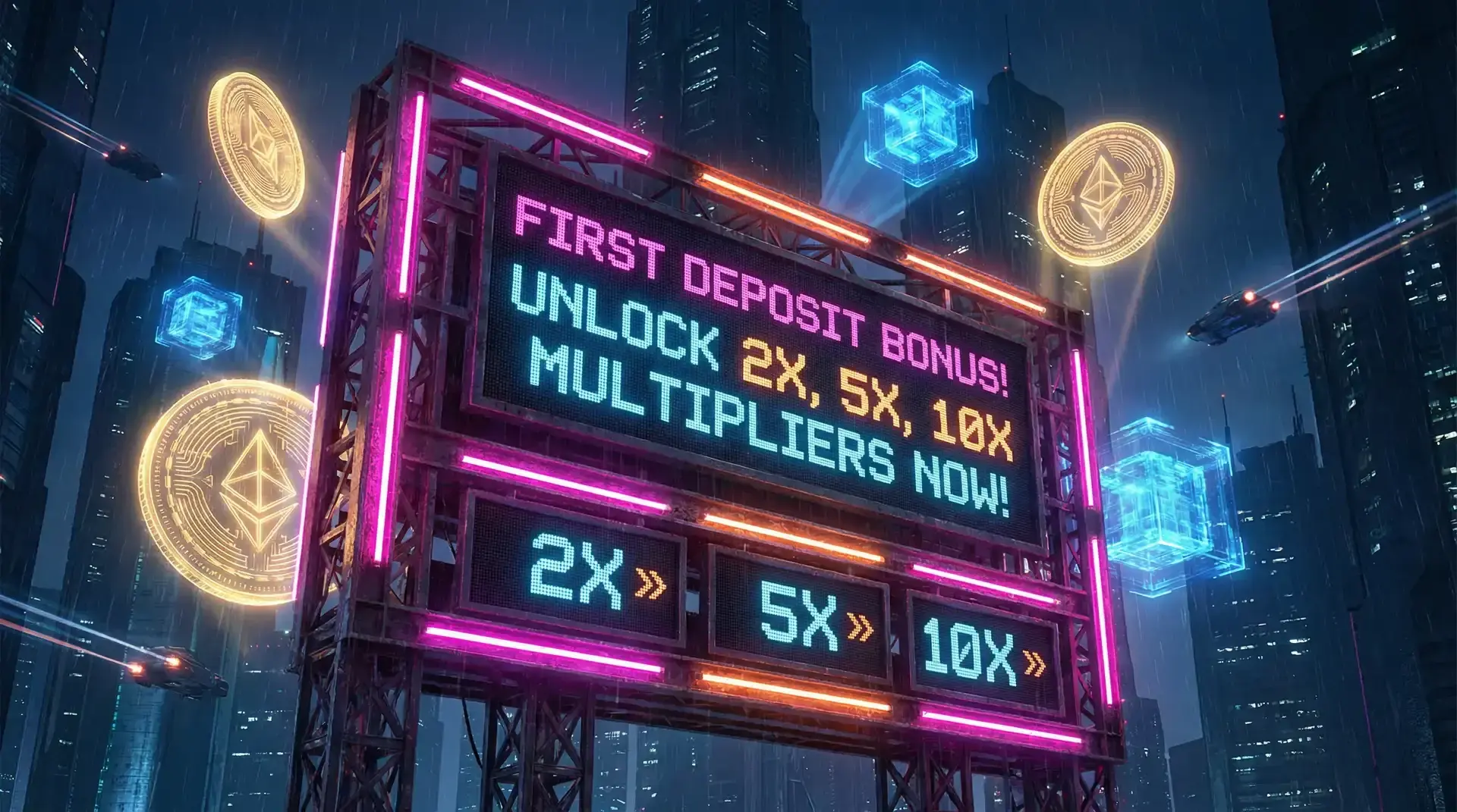 棋牌游戏 首充狂欢夜钢铁锻造广告牌